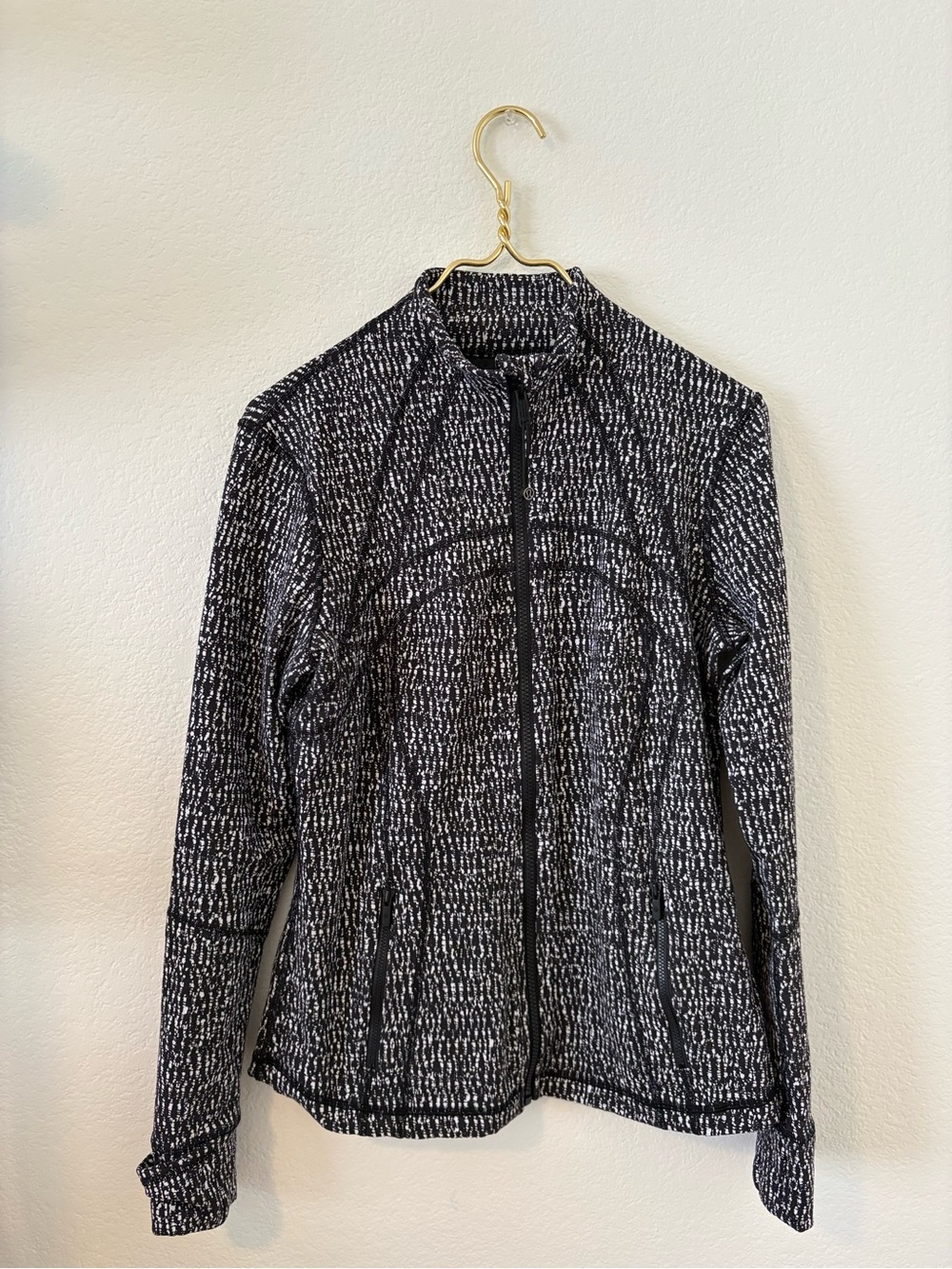lululemon athletica Black & White Heathered Full-Zip define Jacket